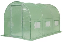 Invernadero de plástico 2x3m verde con puerta Garden Point