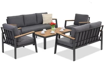 Juego Zakintos Coffee 7 aluminio antracita Garden Point