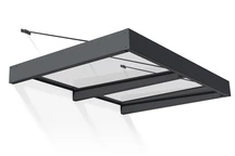 Marquesina de aluminio Sophia XL 1,4 x 1,9 m Palram - Canopia antracita