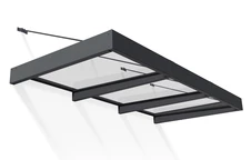 Marquesina de aluminio Sophia XL 1,4 x 2,9 m Palram - Canopia antracita