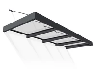 Marquesina de aluminio Sophia XL 1,4 x 3,8 m Palram - Canopia antracita