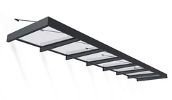 Marquesina de aluminio Sophia XL 1,4 x 6,6 m Palram - Canopia antracita
