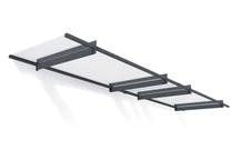 Marquesina para puerta moderna Nancy 4 m Palram - Canopia antracita
