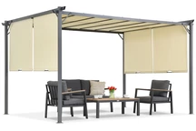 Pérgola de jardín Garden Point Beige Sevilla 3x4m