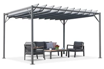 Pérgola de terraza antracita Málaga 3x4m Garden Point
