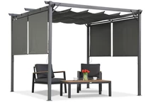 Pérgola de terraza antracita con persianas La Palma 3x3 Garden Point