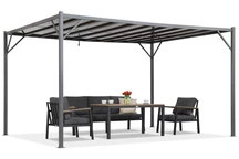 Pérgola terraza antracita Paros 3x4m Garden Point