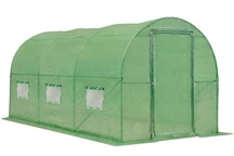 Politúnel Garden Point 2x4,5m verde con puerta