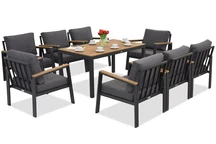 Zakintos Premium 8 antracita Garden Point muebles de jardín de aluminio