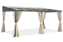 Toldo de aluminio 3 x 5 m Tarragona con cortinas Garden Point beige