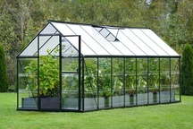 Gran invernadero de policarbonato para jardín Bergenia 1,8 x 4,8 m CoverTech