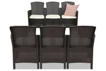 Conjunto de muebles de tecnoratán Lido Coffee 6 marrón Bica