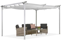 Pérgola blanca para terraza Garden Point La Palma 3x3m