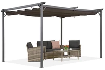 Pérgola de patio La Palma 4x4m Garden Point marrón