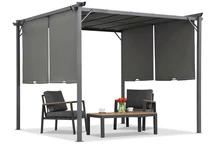 Pérgola terraza antracita Sevilla 3x3m Garden Point