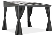 Toldo de aluminio 3 x 3 m Tarragona con cortinas Garden Point antracita