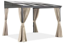 Toldo de aluminio 3 x 3 m Tarragona con cortinas Garden Point beige