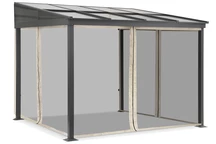 Toldo de aluminio 3 x 3 m Tarragona con mosquitera Garden Point beige