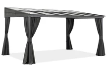 Toldo de aluminio 3 x 4 m Tarragona con cortinas Garden Point antracita