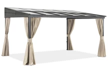 Toldo de aluminio 3 x 4 m Tarragona con cortinas Garden Point beige