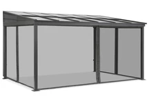 Toldo de aluminio 3 x 4 m Tarragona con mosquitera Garden Point antracita