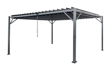 Antracita Tasos 3x4m patio pérgola con mosquitera Garden Point