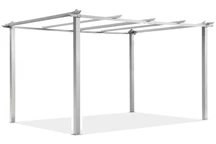 Barbados 3 x 4 m blanco Garden Point pérgola de metal patio marco