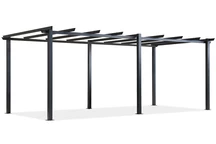 Barbados 3 x 6 m antracita Garden Point pérgola de metal para patio marco