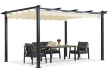 Barbados pérgola de terraza 3x3 m Garden Point beige antracita