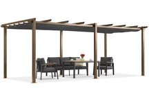Barbados pérgola terraza 3x6 m Garden Point madera-antracita