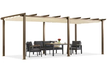 Barbados pérgola terraza 3x6 m Garden Point madera-beige