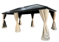 Cenador metálico Cerdeña Premium 3x6 Garden Point beige