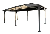 Cenador metálico Sardinia 3x6 Garden Point antracita