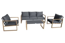 Conjunto de muebles de jardín Belluno Garden Point de aluminio antracita