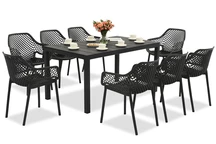 Conjunto de muebles de jardín King/Aria antracita para 8 personas Bica