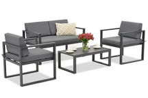 Conjunto de muebles de jardín Merlo Garden Point antracita