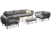 Conjunto de muebles de jardín Perez Coffee 5 antracita Garden Point