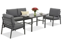 Conjunto de muebles de jardín Vigo Apetito 4 antracita Garden Point