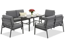 Conjunto de muebles de jardín Vigo Apetito 6 antracita Garden Point