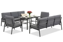 Conjunto de muebles de jardín Vigo Apetito 8 antracita Garden Point