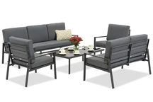 Conjunto de muebles de jardín Vigo Coffee 7 antracita Garden Point