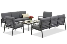 Conjunto de muebles de jardín de lujo Vigo Coffee 8 antracita Garden Point