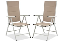 Conjunto de sillas de aluminio Verona Garden Point - 2 piezas beige