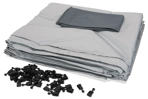 Cortinas gris para pabellón Valencia 3x6 m Garden Point