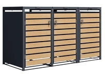 Cubierta para 3 cubos de basura 120l o 240l Bremen CoverTech