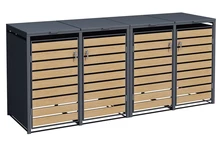 Cubierta para 4 cubos de basura 120l o 240l Bremen CoverTech