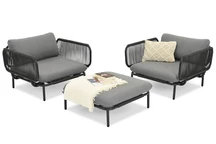 Garden Point antracita Perez Conjunto de muebles de terraza