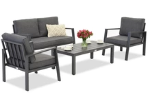 Juego Zakintos Coffee 4 aluminio antracita Garden Point