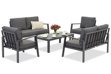 Juego Zakintos Coffee 6 aluminio antracita Garden Point