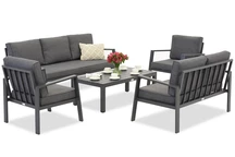 Juego Zakintos Coffee 7 aluminio antracita Garden Point